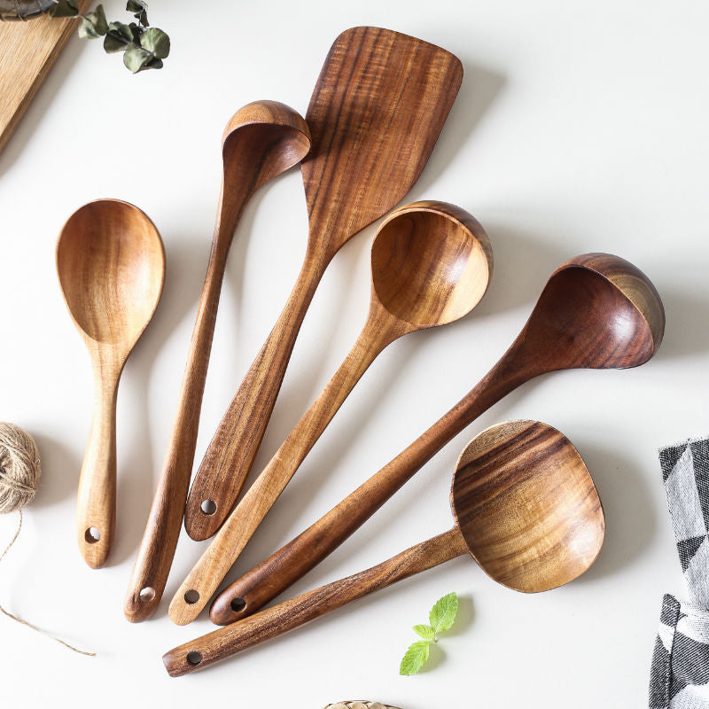 Premium Acacia Wood Cooking Utensil Set