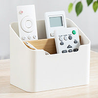 Minimalist Bamboo Remote Control Organizer