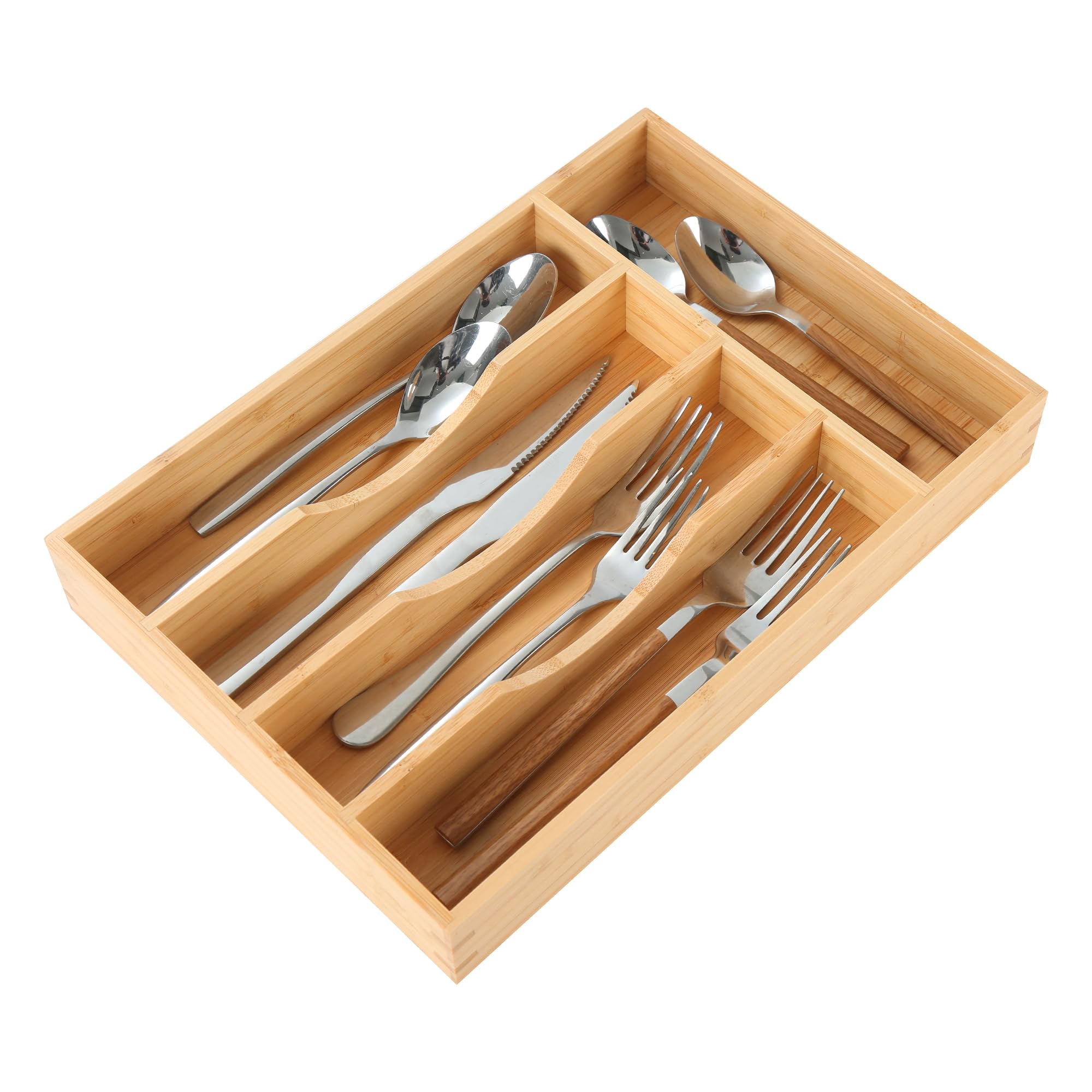 Bamboo Silverware Drawer Organizer