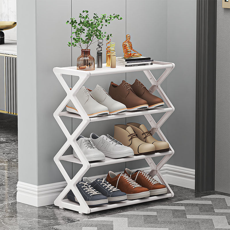 Modern X-Frame Shoe Rack