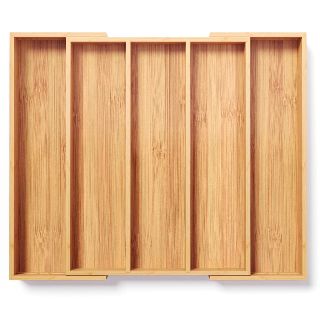 Expandable Bamboo Kitchen Drawer Organizer